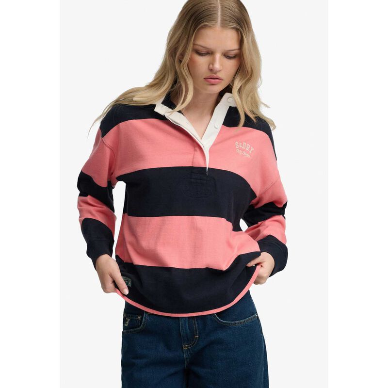 Superdry Heritage Stripe Rugby Top image number 2